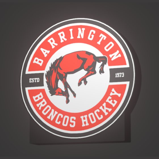 Barrington Broncos Hockey round crest lightbox